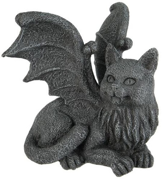 Cat Gargoyle Pc Topper Sculpture Computor Kitten Sitting statues artwork